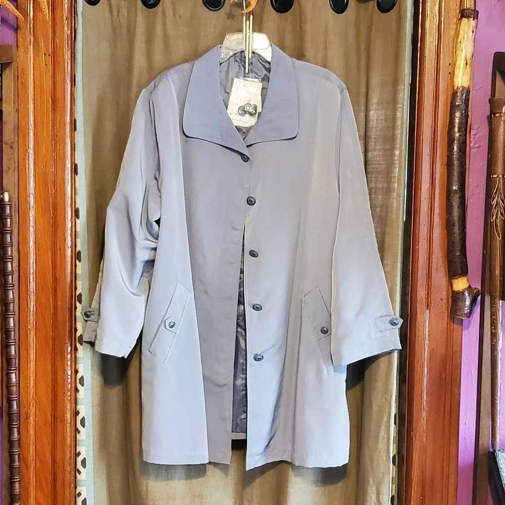 Vintage Faux Silk Jacket Womans Size 2X